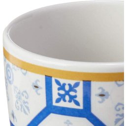 Caneca de Porcelana Super White com Tampa e Filtro Braga Azul/branca 310ml com Caixa de Presente - 3
