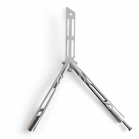 Canivete Butterfly Bsl-2 sem Corte Inox Prateado para Tricks