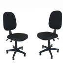 Ver imagem 2 de Kit 2 Cadeira de Escritório Giratória Ergonômica NR17 Costureira Executiva Bancada Work Tecido