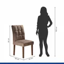 Ver imagem 6 de Conjunto Sala de Jantar Mesa Sevilha I Tampo de Vidro 4 Cadeiras Vitoria Espresso Móveis