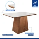Ver imagem 7 de Conjunto Sala de Jantar Mesa Sevilha I Tampo de Vidro 4 Cadeiras Vitoria Espresso Móveis