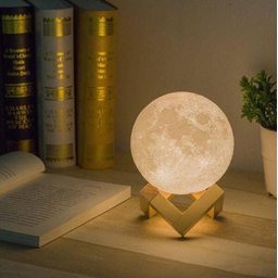 Umidificador Aromatizador Luminária Abajur Lua Cheia 3D - 3