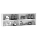 Ver imagem 2 de Armário Aéreo Cozinha Andréia 4 Portas 160 Cm Cinza Ajl Móveis