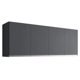 Armário Aéreo Cozinha Andréia 4 Portas 160 Cm Cinza Ajl Móveis - 1