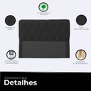 Ver imagem 3 de Cabeceira Casal Cama Box Estofada Cristal 140 Cm Veludo