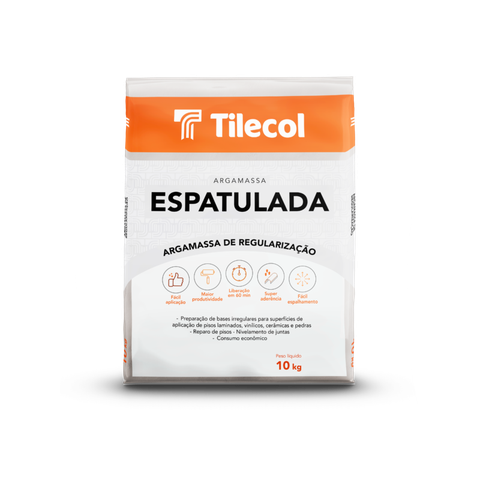 Argamassa de Regularização Cinza Espatulada 10kg - Tilecol
