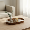Ver imagem 5 de Bandeja Decorativa Espelhada MDF Multilaminado Amadeirado Natural 36x24cm