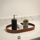 Ver imagem 3 de Bandeja Decorativa Espelhada MDF Multilaminado Amadeirado Natural 36x24cm