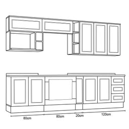 Cozinha Modulada Americana 10 Cinza - Henn - 3
