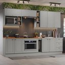 Ver imagem 2 de Cozinha Modulada Americana 10 Cinza - Henn