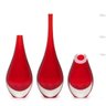 Conjunto 3 Gotas Mini Vermelhas Murano Cristais Cadoro - 1