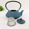 Chaleira De Ferro Fundido Azul Para Chá 10x20x17cm Baixa - 6