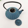 Chaleira De Ferro Fundido Azul Para Chá 10x20x17cm Baixa - 4