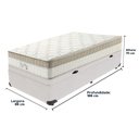 Ver imagem 6 de Cama Box Baú Branco e Colchão King Best Molas Ensacadas Solteiro 88x188x33 Anjos