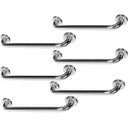 Ver imagem 1 de Barra Alça Apoio 50cm Suporte Anti Queda Kit 6 Uni Idoso Cadeirante Pcd Box Banheiro Escada Corrimao