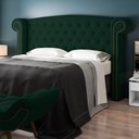 Ver imagem 2 de Cabeceira Cama Box Casal Queen 160cm Provença P02 Veludo Verde Musgo - Mpozenato