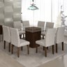 Conjunto Sala de Jantar Mesa Ômega Tampo de Vidro 8 Cadeiras Classic Cel Móveis - 1