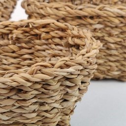 Cesto Organizador De Fibra Trama 28/25/22cm Cesta 3pc - 4 Cesto Organizador De Fibra Trama 28/25/22cm Cesta 3pc - 4