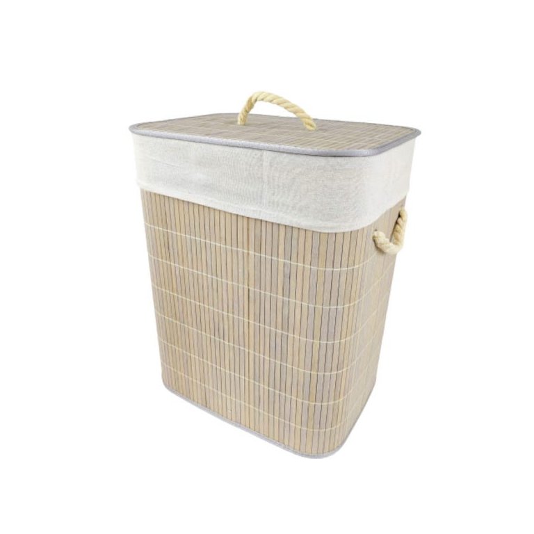 Cesto De Roupa De Bambu Multiuso 50x41x31cm Organizador