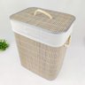 Cesto De Roupa De Bambu Multiuso 50x41x31cm Organizador - 3