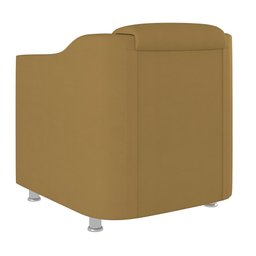 Kit 2 Poltronas Decorativas Veludo Reforçada Consultório Sala Suede Cor:capuccino - 4