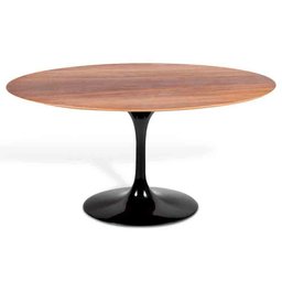 Mesa Saarinen Oval Imbuia 135x90cm - Base Preta mgsaarinen - 1