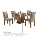 Ver mais imagens de Conjunto Sala de Jantar Mesa Tampo de Vidro e 4 Cadeiras Classic