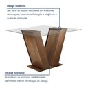 Ver imagem 3 de Conjunto Sala de Jantar Mesa Tampo de Vidro e 4 Cadeiras Classic