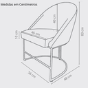 Ver imagem 2 de Cadeira Poltrona Suede Premium Preta com Pés Dourado Fef Decor