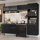 Ver imagem 1 de Armário de Cozinha Completa 260 Cm Suspenso Preto Nice Madesa 10 Preto