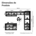 Ver imagem 3 de Armário de Cozinha Completa 260 Cm Suspenso Preto Nice Madesa 10 Preto