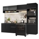Ver imagem 2 de Armário de Cozinha Completa 260 Cm Suspenso Preto Nice Madesa 10 Preto