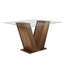 Conjunto Sala de Jantar Mesa Tampo de Vidro e 4 Cadeiras Classic Cel Móveis - 5