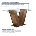 Ver imagem 2 de Conjunto Sala de Jantar Mesa Tampo de Vidro e 4 Cadeiras Classic