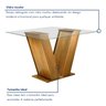 Conjunto Sala de Jantar Mesa Tampo de Vidro e 4 Cadeiras Classic - 4
