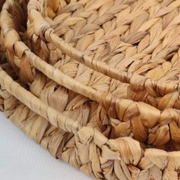 Bandeja Decorativa De Fibra Natural Oval 40/35/30cm Kit 3pc - 7