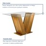 Conjunto Sala de Jantar Mesa Tampo de Vidro e 4 Cadeiras Classic - 10