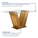 Ver imagem 4 de Conjunto Sala de Jantar Mesa Tampo de Vidro e 4 Cadeiras Classic