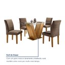 Ver mais imagens de Conjunto Sala de Jantar Mesa Tampo de Vidro e 4 Cadeiras Classic