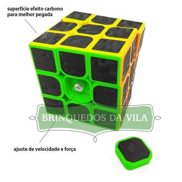 Kit 2 Cubo Mágico Profissional Moyo Estilo Fibra de Carbono em