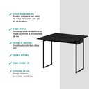 Ver imagem 5 de Conjunto Mesa Dobrável com 2 Banquetas Preto Carraro
