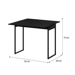 Conjunto Mesa Dobrável com 2 Banquetas Preto Carraro - 3