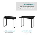 Ver imagem 7 de Conjunto Mesa Dobrável com 2 Banquetas Preto Carraro