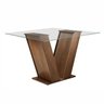 Conjunto Sala de Jantar Mesa Classic Tampo de Vidro 4 Cadeiras Vitória Cel Móveis - 5