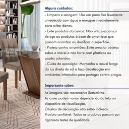 Conjunto Sala de Jantar Mesa Classic Tampo de Vidro 4 Cadeiras Vitória Cel Móveis - 14