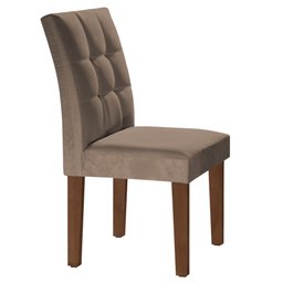 Conjunto Sala de Jantar Mesa Classic Tampo de Vidro 4 Cadeiras Vitória Cel Móveis - 6