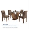 Conjunto Sala de Jantar Mesa Classic Tampo de Vidro 4 Cadeiras Vitória - 13