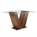 Ver imagem 5 de Conjunto Sala de Jantar Mesa Classic Tampo de Vidro 4 Cadeiras Vitória