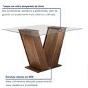Ver imagem 7 de Conjunto Sala de Jantar Mesa Classic Tampo de Vidro 4 Cadeiras Vitória