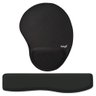 Kit Ergonômico Mouse Pad + Apoio de Pulso para Teclado Preto - 1